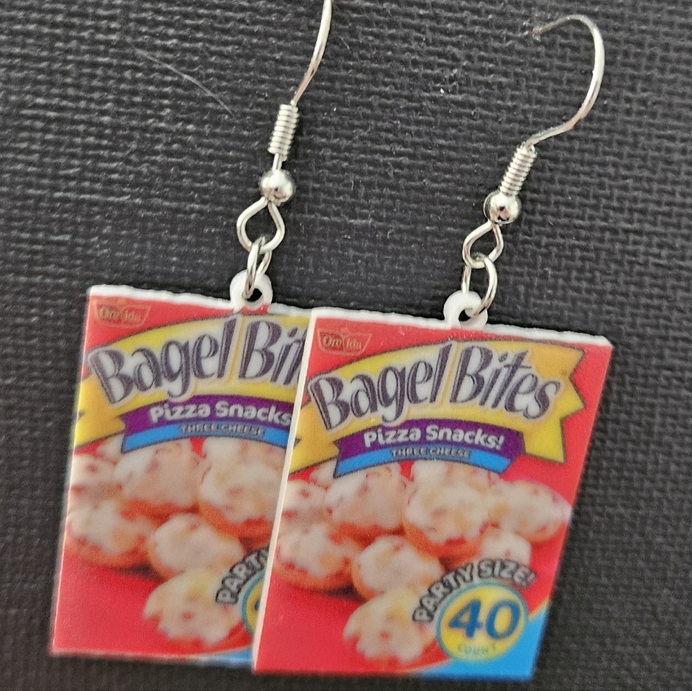 Pizza  Bagel  Bites    Earings  New Without Tags